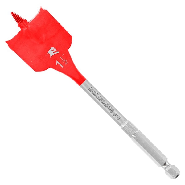Diablo 1-1/2 in. X 6 in. L High Carbon Steel Clean Wood Spade Bit Hex Shank 2 pk DSP2170-P2 - main